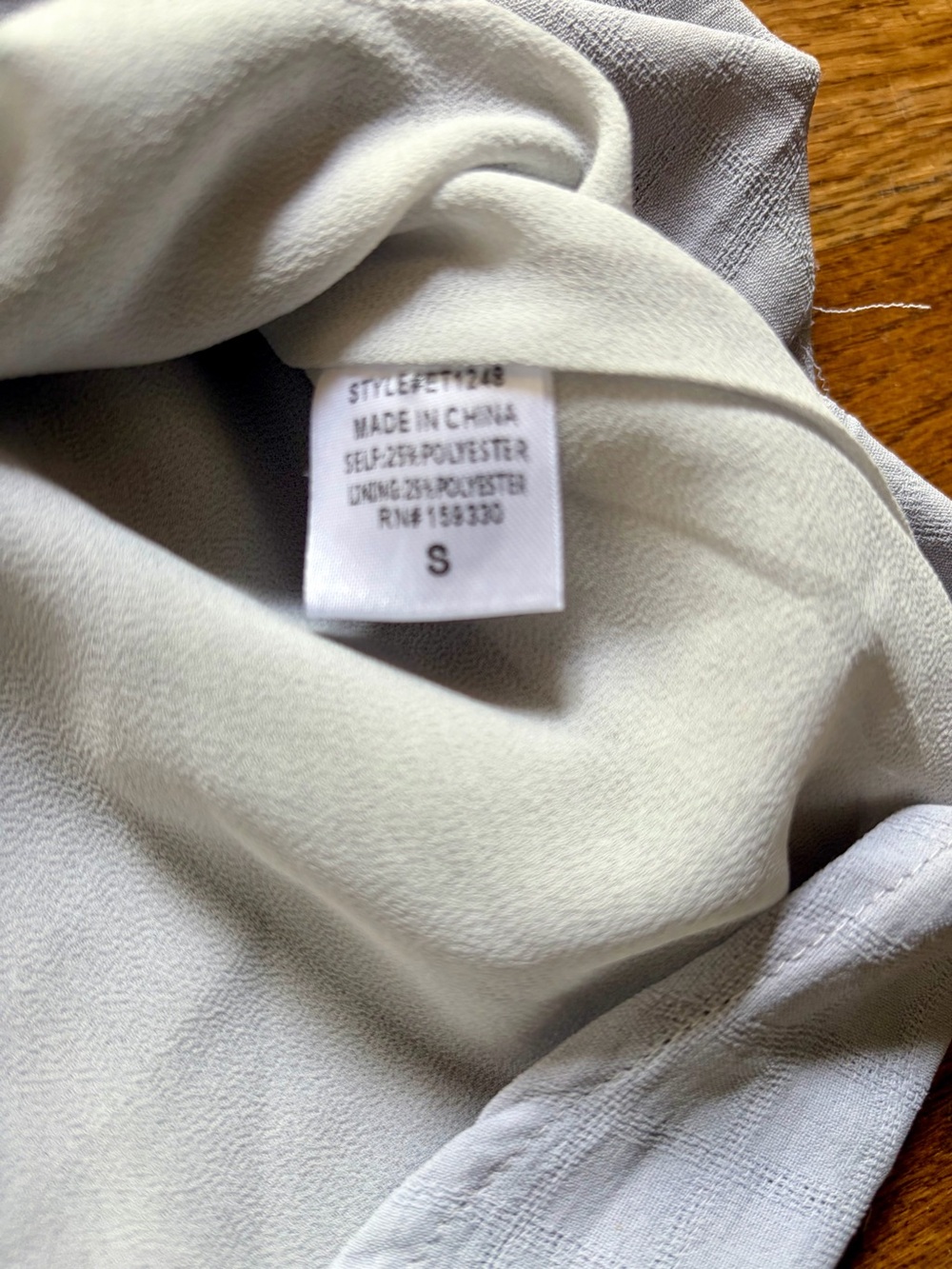 Casual Collar Peplum Blouse in Light Gray - Picture 10 of 11